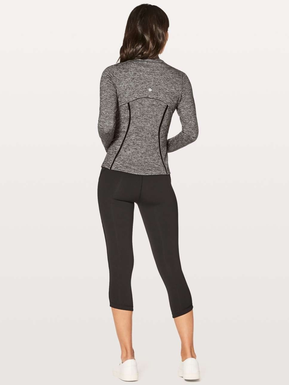 EUC- lululemon Define Special Edition Jacket Wing Mesh Heathered Black Size 6 - Picture 3 of 10
